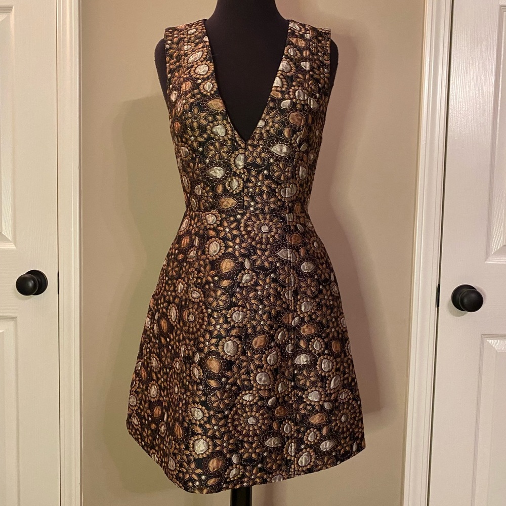 Alice + Olivia V-Neck Dress w Pockets Size 4